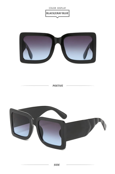 Sunglasses square large frame UV protection