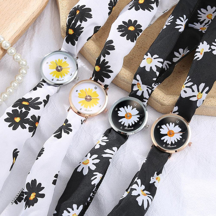 Fashion Daisy Ribbon Winding Cloth Bandage Women's Watch Llz20800