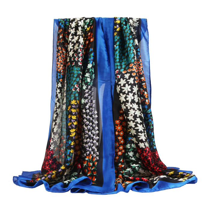 Womens' Spring Printed New Satin Scarf Sunscreen Scarf