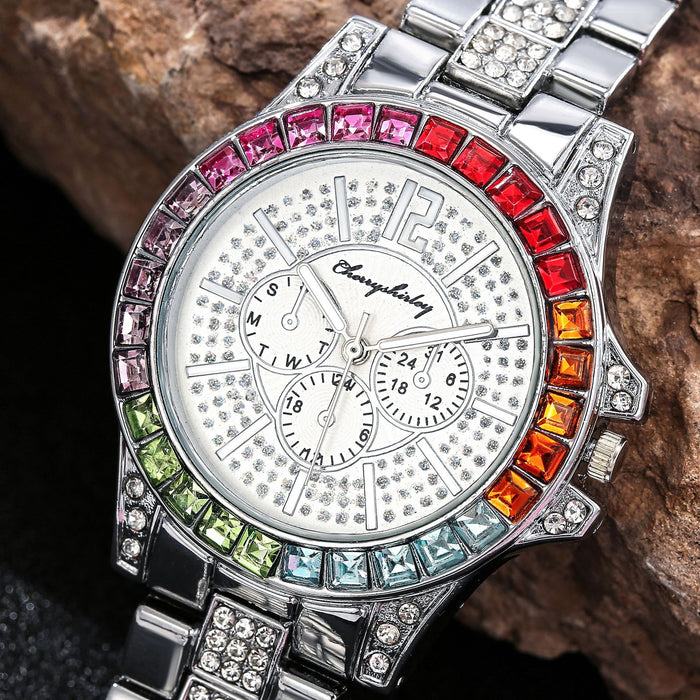 New Stainless Steel Women Wristwatch Quartz Fashion Casual Clock  LLZ20809