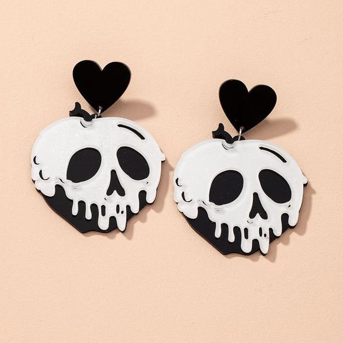 Fashion Personality Acrylic Skull Women's Earrings