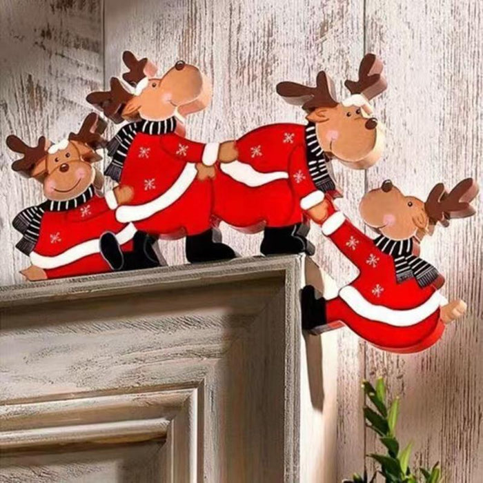 2022 Christmas Door Frame Wooden Decorations
