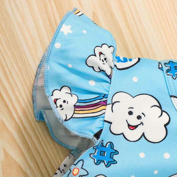 Summer girls' solid color vest skirt casual A-line skirt