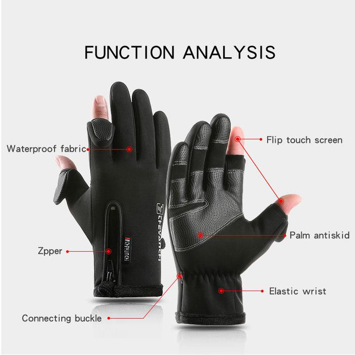 Touch Screen Men Cycling Gloves Waterproof