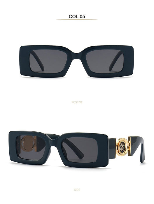 Small frame square sunglasses and sunglasses