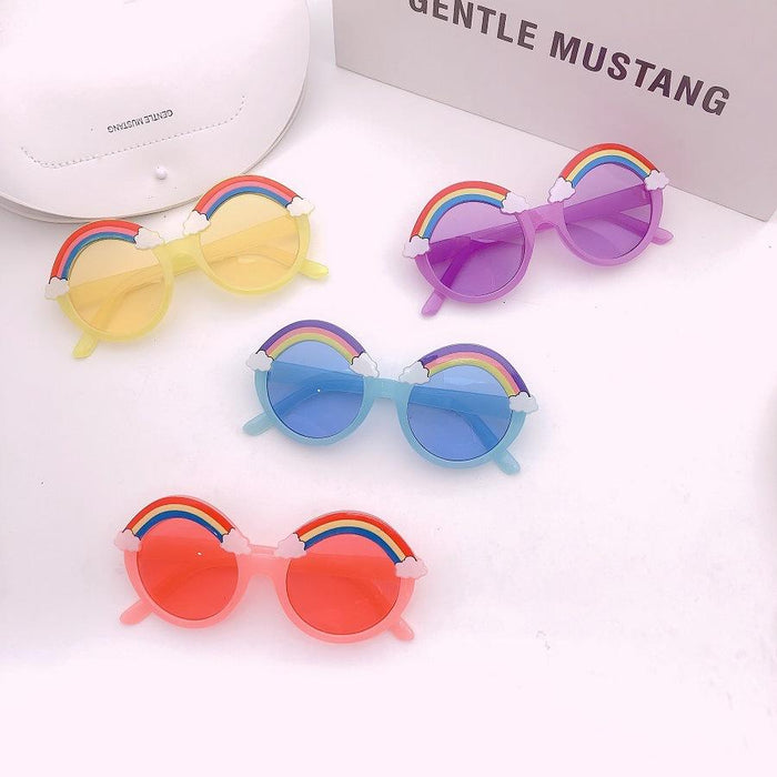 Children's Rainbow sunglasses and sunglasses round frame