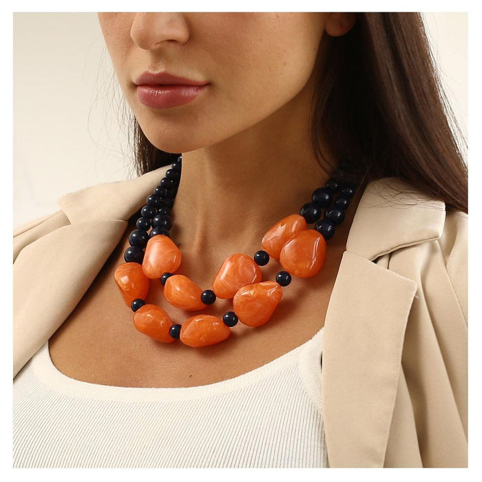 Women's Jewelry Fashion Exaggerated Resin Multi-layer Necklace