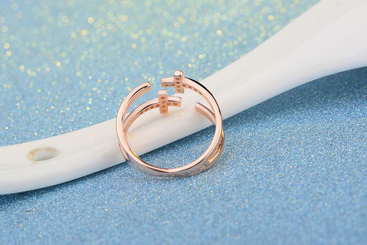 New Fashion Double Cross Open Ring