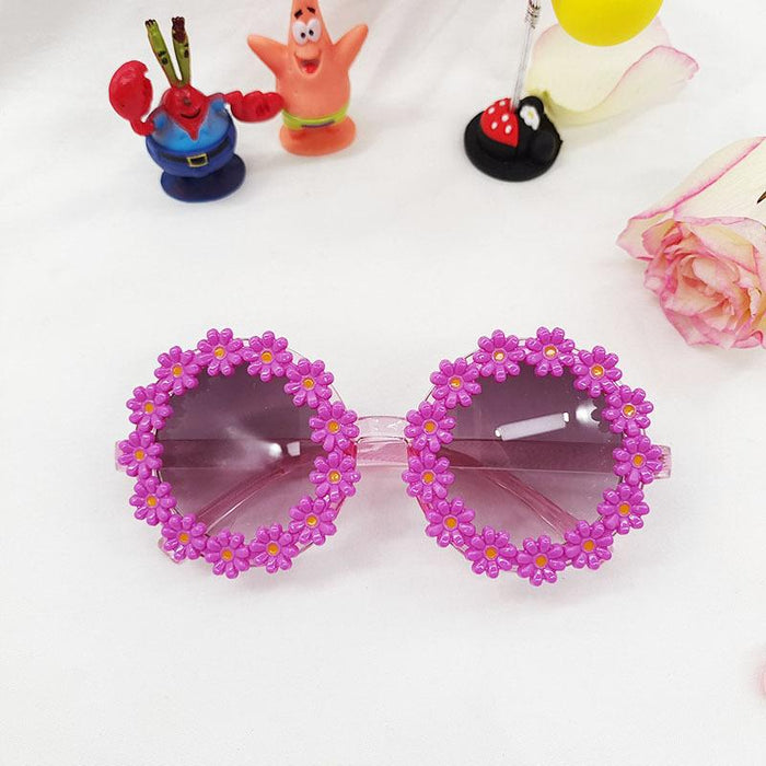 Adult‘s Sunglasses Children's Lovely Flower Sunglasses