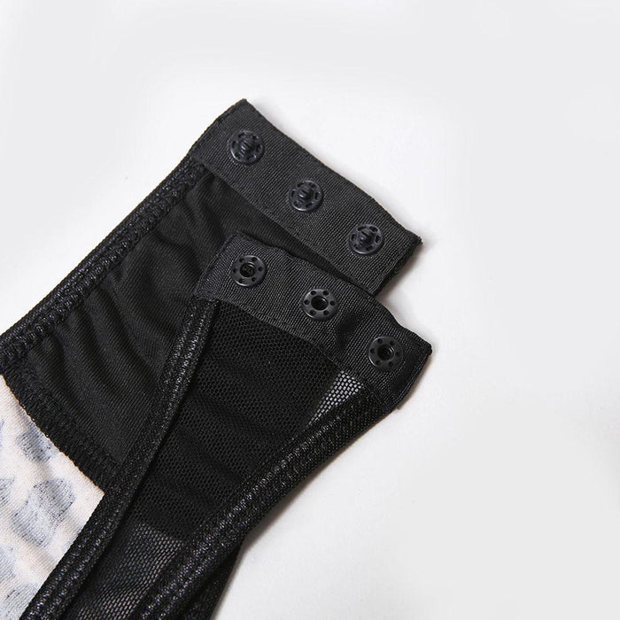 Women's Leopard Print Bodysuit Sexy One-piece Underwear