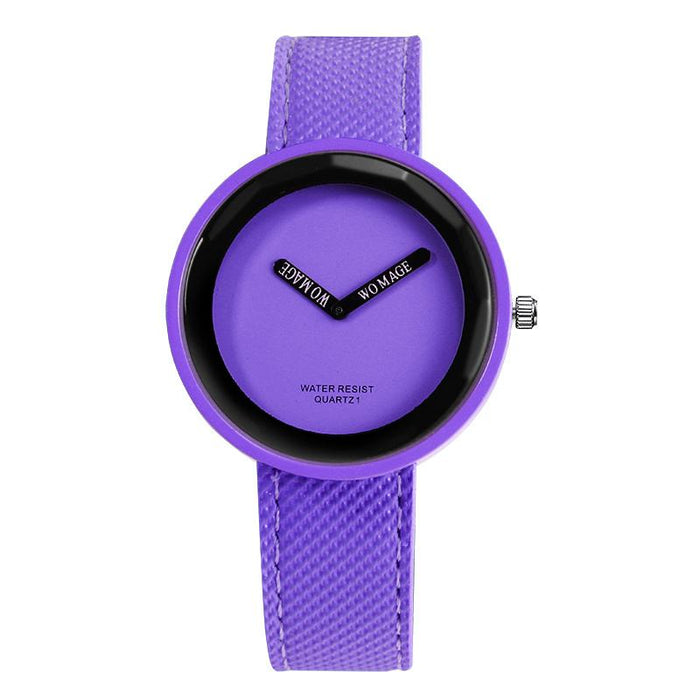 Fashion Women Quartz Leather Strap WristWatch