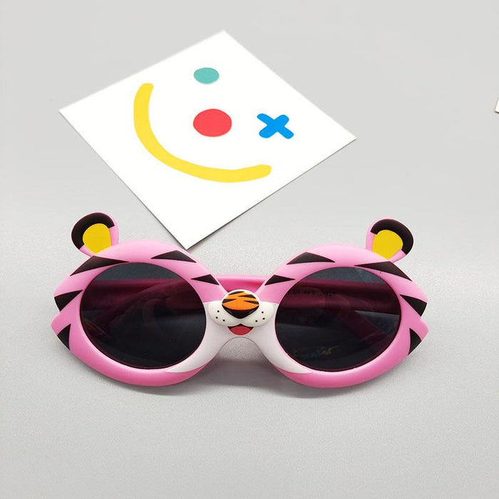 Children Cartoon Funny Little Tiger Folding Sunglasses