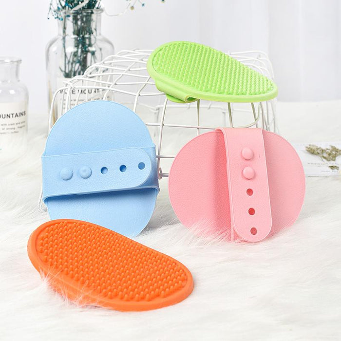 Pet bath brush massage comb silicone gloves