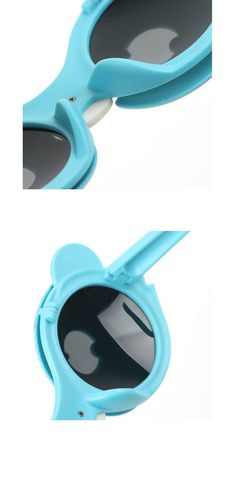 Children's polarizing sunglasses flip silicone soft frame