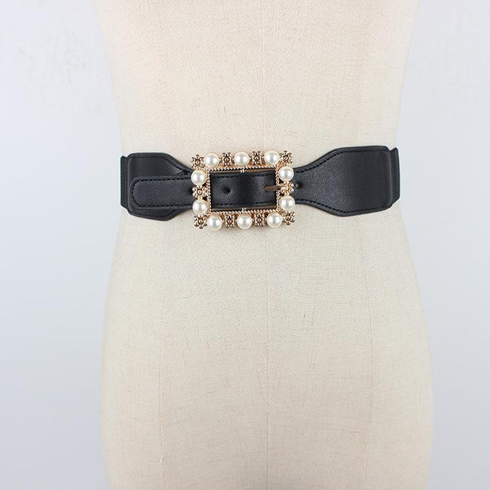 Simple Fashion Ladies Decorative Elastic Belt Women