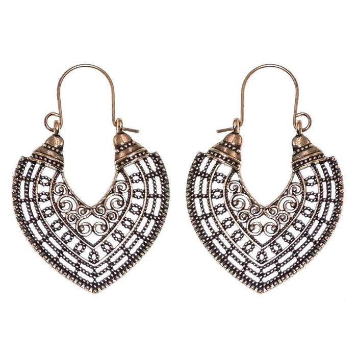 Women's Vintage Boho Greenstone Earrings
