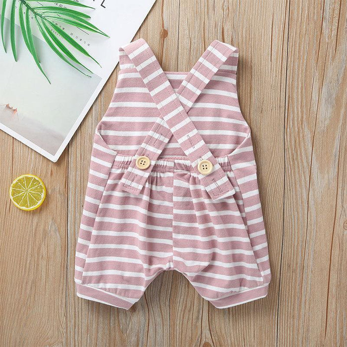 Boys and Girls Newborn Sleeveless Striped Bodysuit