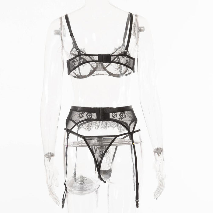 Sexy Lace Lingerie Set Women Black Intimates Underwear