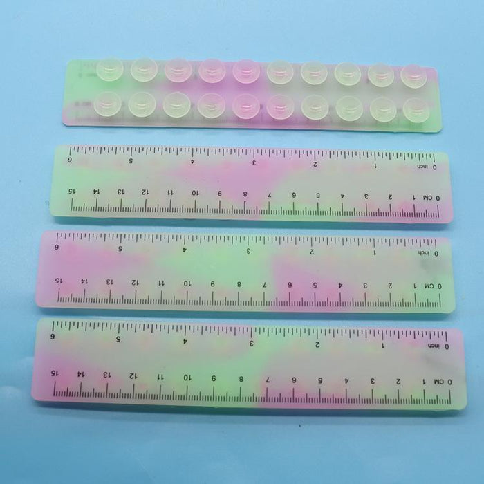 Silicone Decompression Suction Cup Toy with Ruler