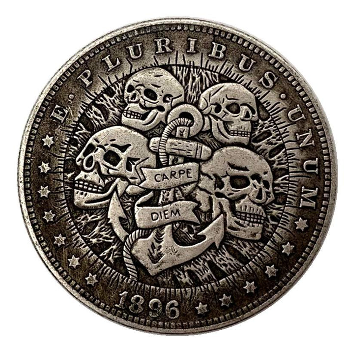 Skull Collectible Wanderer American God Eye Animal Souvenir Coins