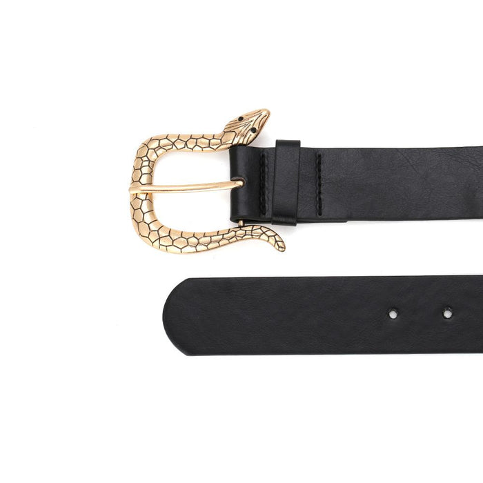 Vintage serpentine belt versatile jeans pin buckle belt