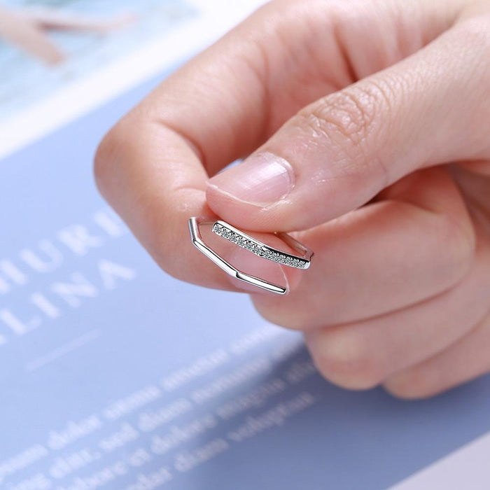 New Irregular Creative Open Geometric Ring
