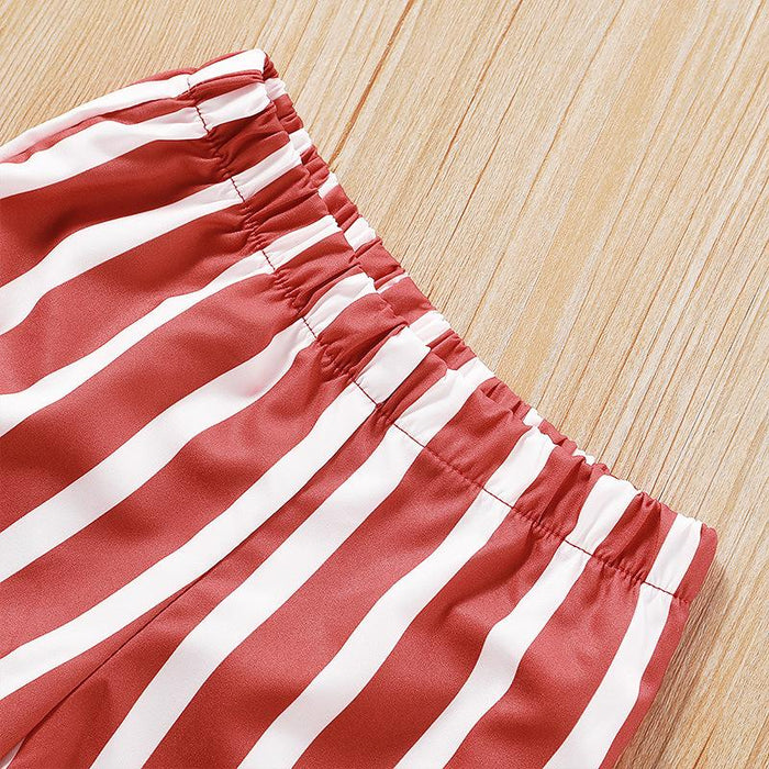 Suspender pants two piece set