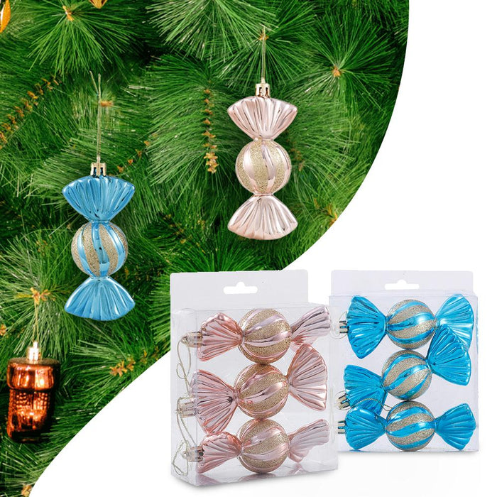 3pcs/Box Christmas Ball Ornament Balice Ice Cream Candy