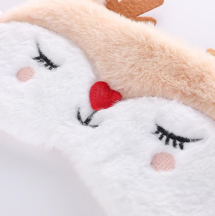 Cartoon Cute Embroidered Elk Fox Shade Blindfold Eye Mask