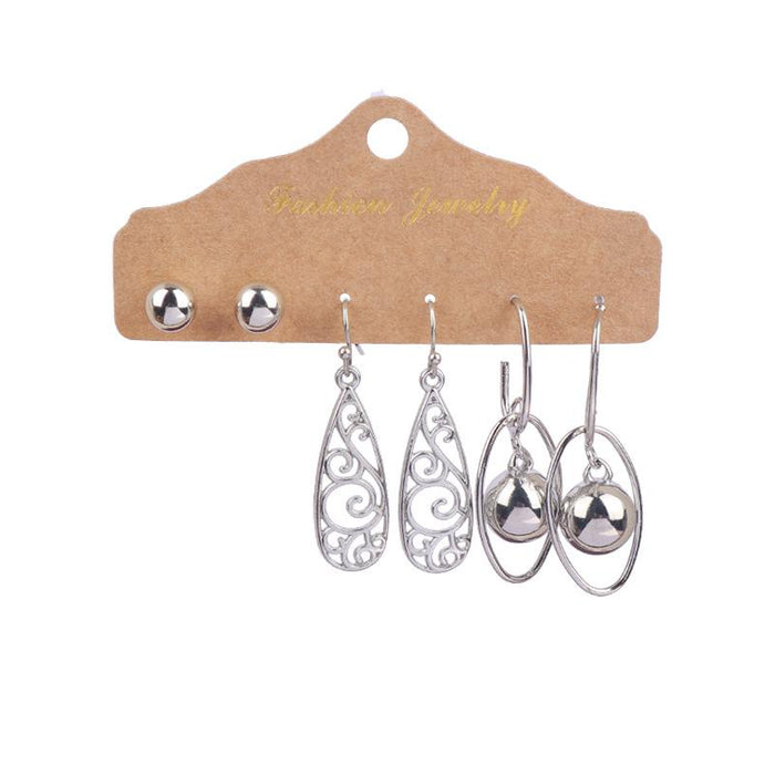 3 pairs/set Earrings Bohemian Style Jewelry X0X36217