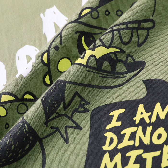 Tyrannosaurus Rex print children's medium and small children's Short Sleeve T-Shirt
