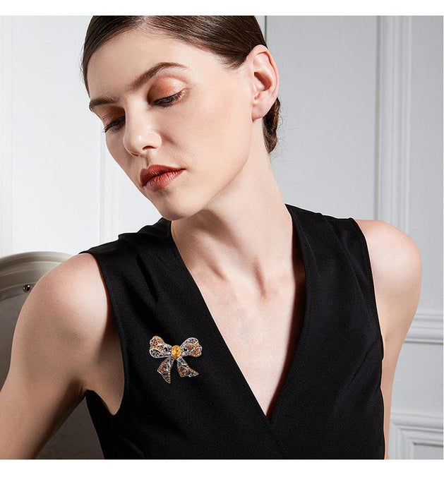 New Bow Brooch Collar Pin Ladies Pin