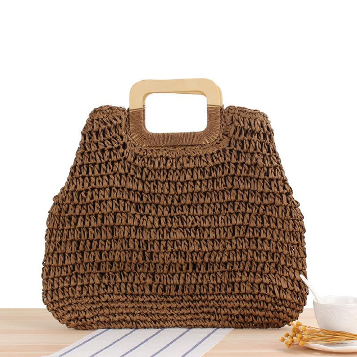 Lightweight Portable Straw Woven Large-capacity Bag