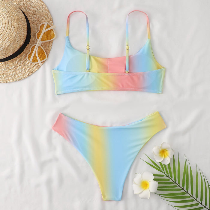 New Double-sided Gradient Digital Printed Bikini