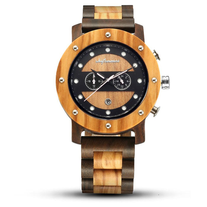 New Steel Room Men's Fashion Retro Multifunctional Quartz Watch