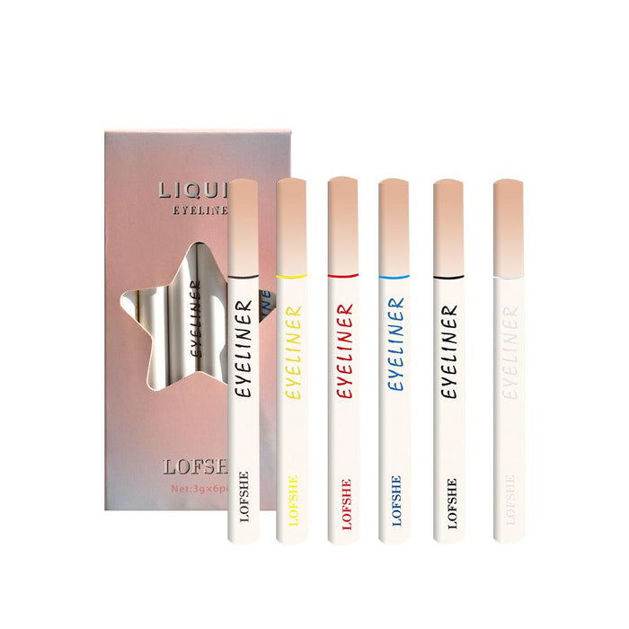 Waterproof and oil proof 6 colour Eyeliner