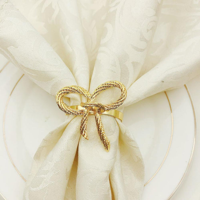 High-quality Cute Bow Pattern Napkin Ring For Bar Christmas Decoration