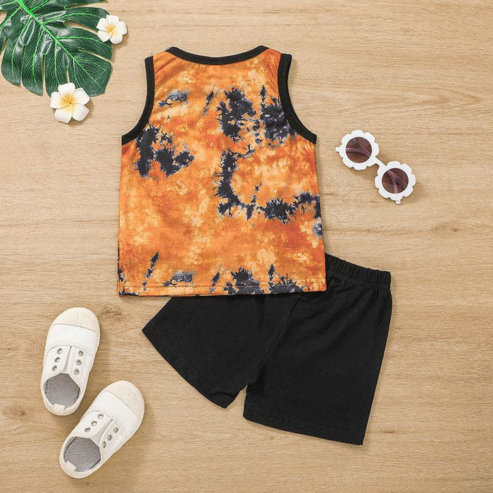 Boys Summer Shorts Sports Vest Shorts Set