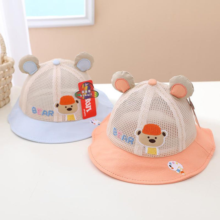 Summer Cute Baby Cartoon Bear Children Net Hat