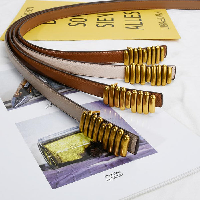 New Vintage Jeans with Leather Belt