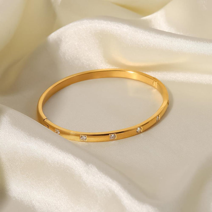 High Quality Stainless Steel Open Gold Bracelet