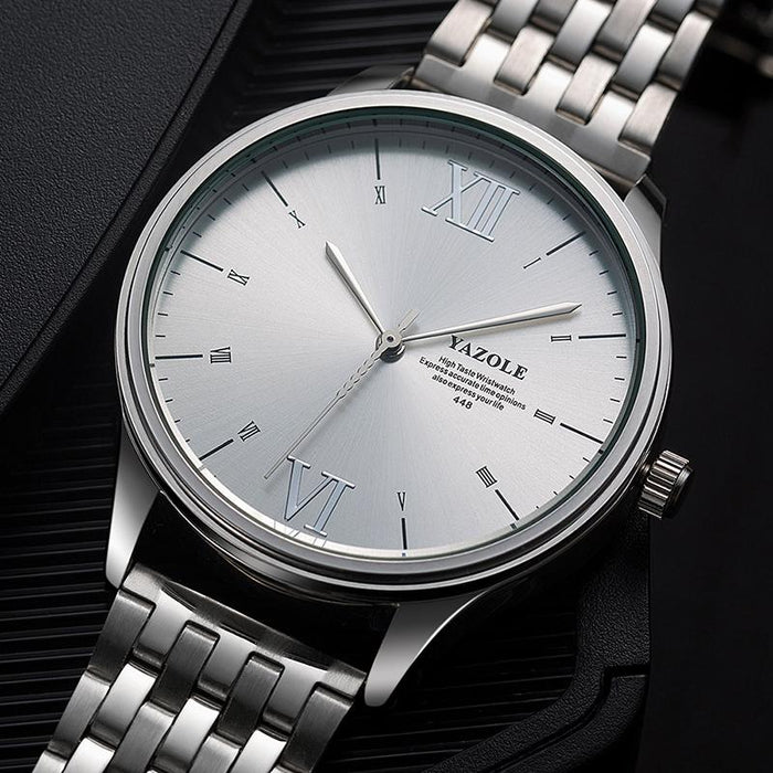 Men's Watches Men Luxury Brand YAZOLE Mens Business Watches Waterproof Full Stainless Steel Quartz Men's Watch Relogio Masculino