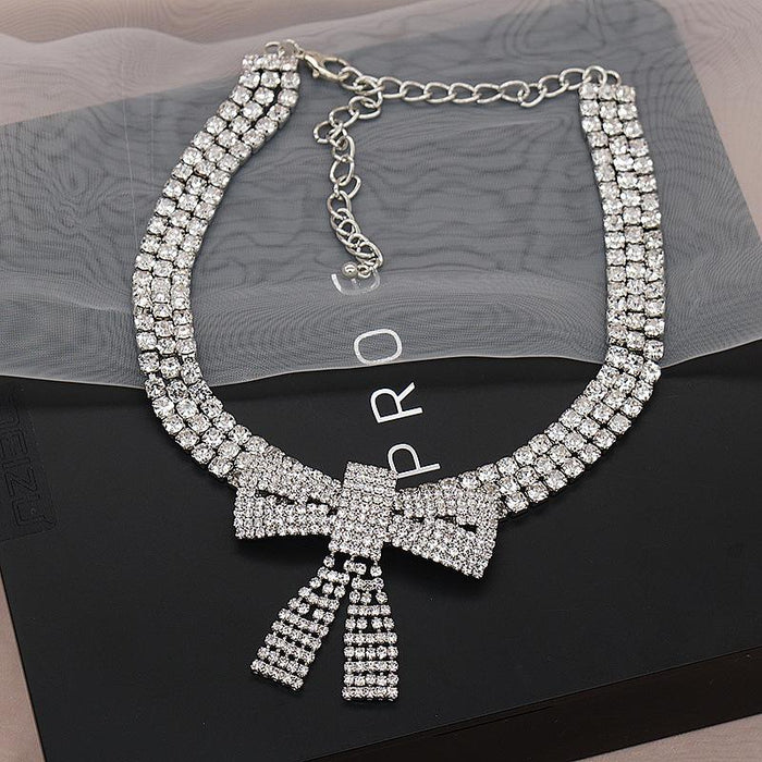 New Fashion Large Bow Necklace Women's Neck Chain