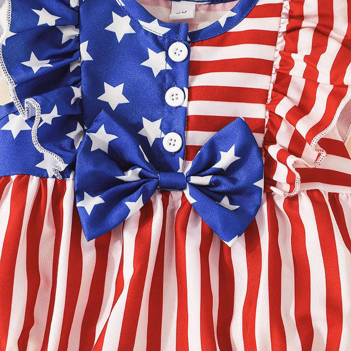 Independence Day triangle Khaki climbing suit