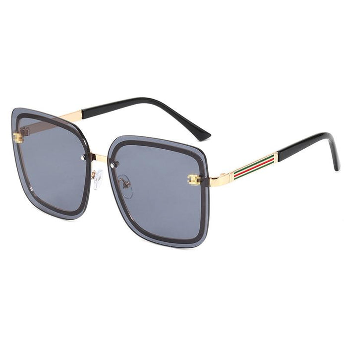 Large frame frameless UV proof Sunglasses