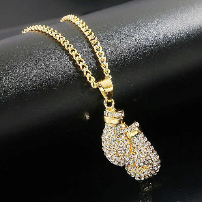 Punk Hip-hop Letter Full Diamond Necklace