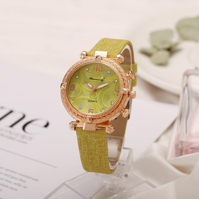 Fashion New Milan Three-dimensional Stripe Women's Watch with Digital Scale Llz22220