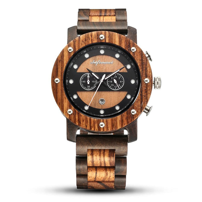 New Steel Room Men's Fashion Retro Multifunctional Quartz Watch