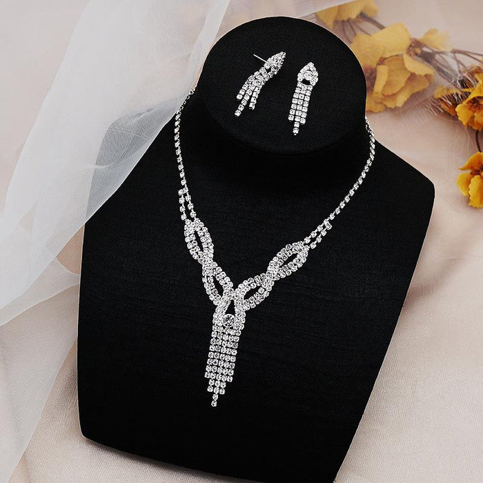 Fashion Female Jewelry Exquisite Tassel Necklace Earring Set