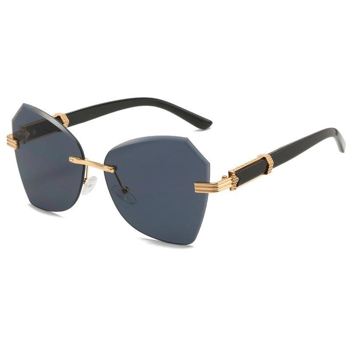 Frameless trimming color Sunglasses